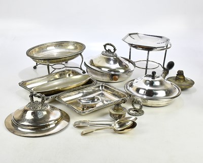 Lot 1009 - A collection of assorted silver plate...
