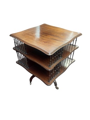 Lot 2209 - A 19th century mahogany revolving bookcase, on...