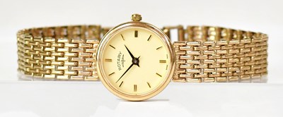 Lot 1006 - ROTARY; a 9ct yellow gold wristwatch, the dial...