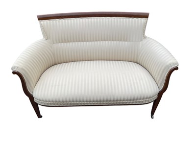 Lot 2158 - An Edwardian inlaid mahogany framed two seater...