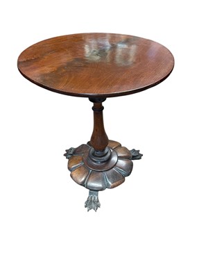 Lot 2211 - A Victorian mahogany tripod table, terminating...