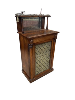 Lot 2178 - A 19th century rosewood mirror back chiffonier,...