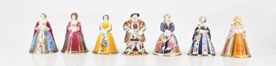 Lot 1609 - ROYAL WORCESTER; seven candle snuffers, Henry...