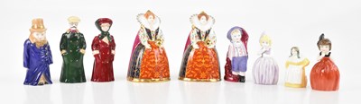 Lot 1607 - ROYAL WORCESTER; nine candle snuffers,...