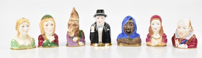 Lot 1610 - ROYAL WORCESTER; seven candle snuffers,...