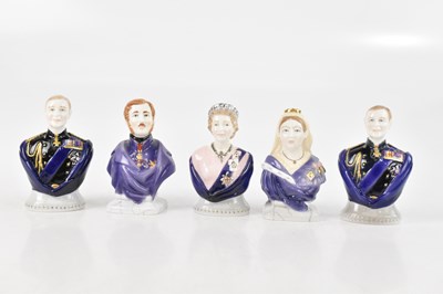 Lot 1611 - ROYAL WORCESTER; five candle snuffers,...