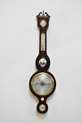 Lot 2239 - A 19th century rosewood wheel barometer,...