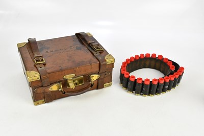 Lot 2305 - A late 19th century brass mounted leather...