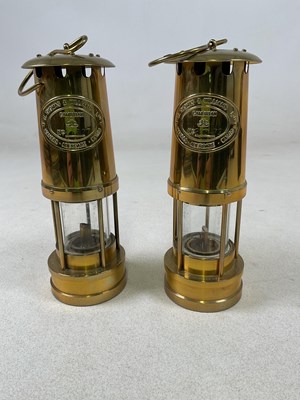Lot 72 - THOMAS & WILIAMS LTD; a pair of brass miner's...