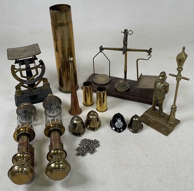 Lot 177 - A group of brass and copper items, to include...