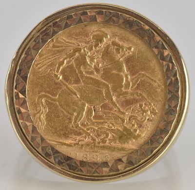 Lot 1221 - A Victoria full sovereign, 1896, in 9ct yellow...