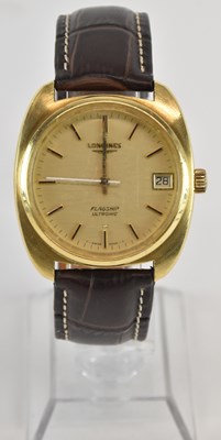 Lot 1772 - LONGINES; a gentleman's 18ct yellow gold...