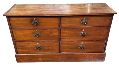 Lot 2157 - .A Victorian mahogany chest of six drawers, on...