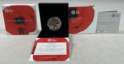 Lot 419 - ROYAL MINT; a 2017 The Remembrance Day £5...