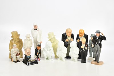 Lot 1568 - A collection of ceramic and plaster figures,...