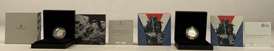 Lot 408 - ROYAL MINT; two Silver Proof Piedfort Coins,...