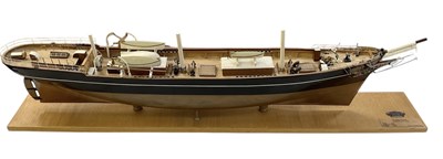 Lot 376 - A modern kit built 1:78 scale model of a ship,...
