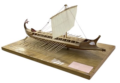 Lot 387 - A modern kit built 1:75 scale ship, 'Greek...