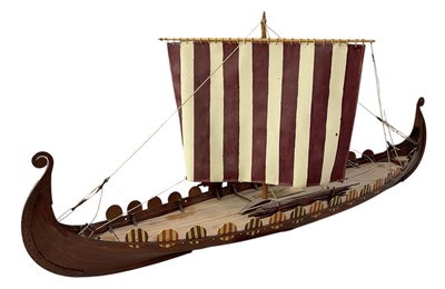 Lot 393 - A modern kit built 1:78 scale boat, 'Oseberg...