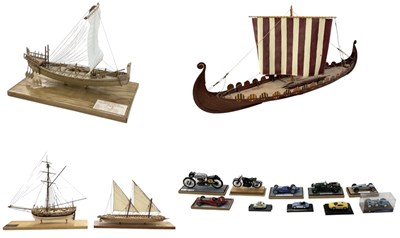 Lot 466 - A modern kit built 1:78 scale boat, 'Oseberg...