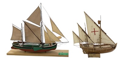 Lot 382 - A modern kit built 1:50 scale model boat,...