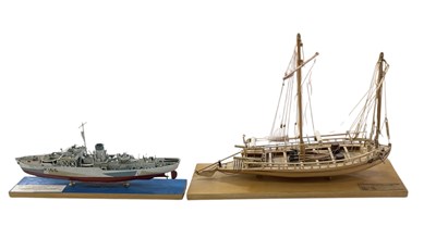 Lot 379 - A modern kit built 1:144 scale boat, 'WW2...