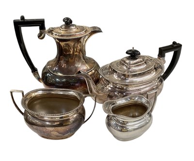 Lot 1014 - A four piece silver plated tea and coffee...