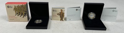 Lot 441 - ROYAL MINT; two £2 Silver Proof Piedfort Coins,...