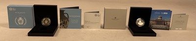 Lot 409 - ROYAL MINT; two £2 Silver Proof Piedfort Coins,...