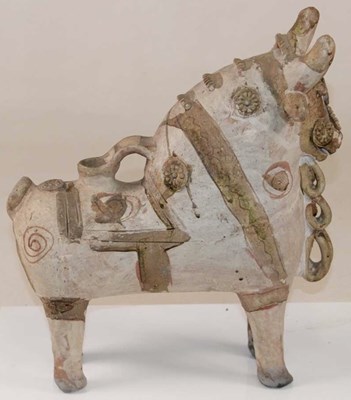 Lot 175 - A Continental painted terracotta figure of a...