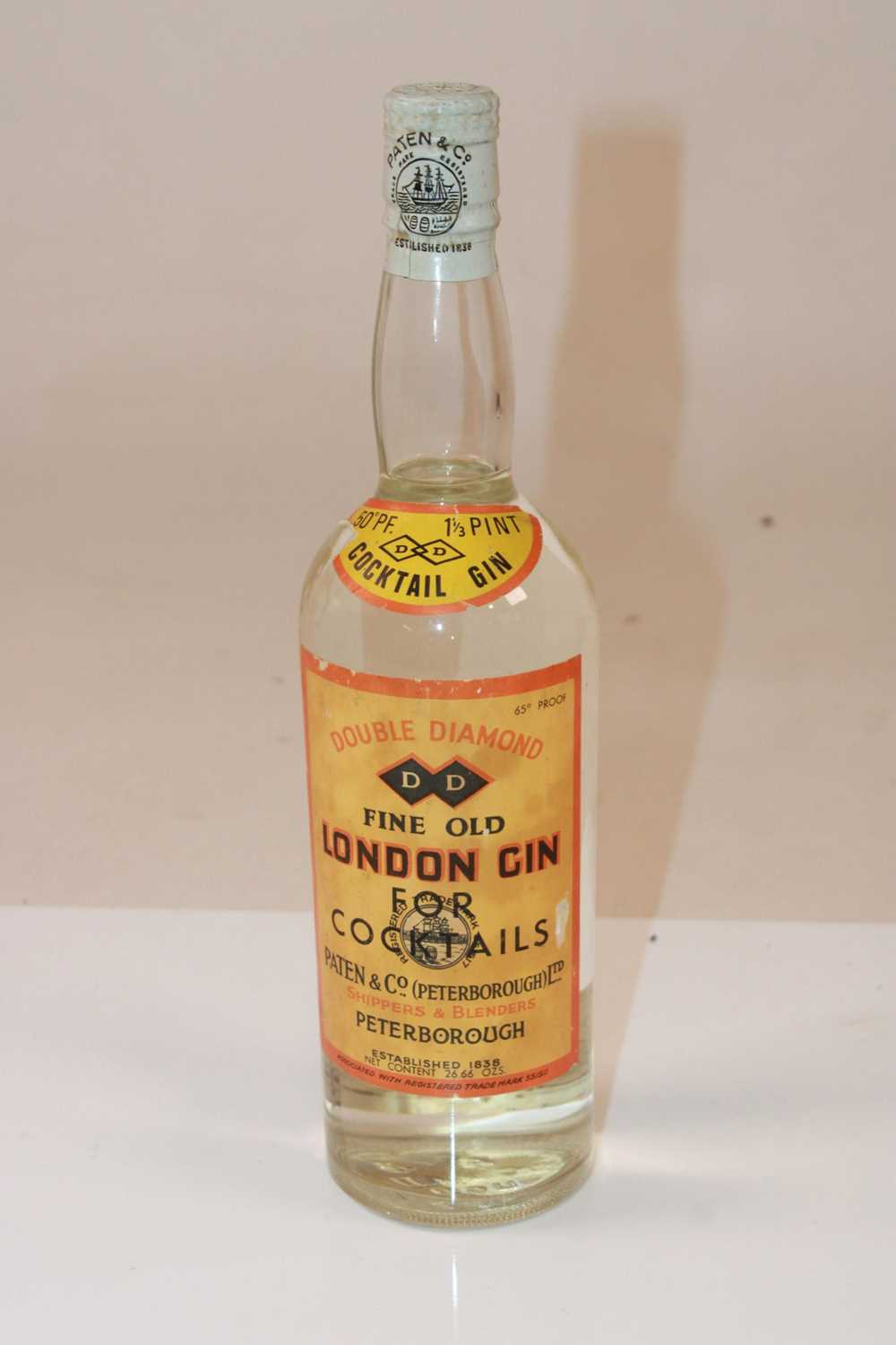 Lot 102 - GIN; a 1 1/3 bottle of Double Diamond Fine Old...