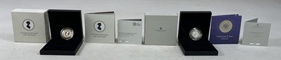 Lot 414 - ROYAL MINT; two £2 Silver Proof Piedfort Coins,...