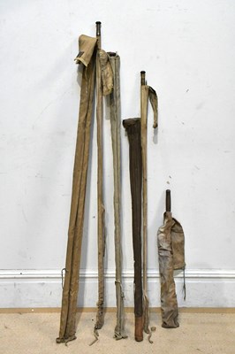 Lot 2473 - Eight vintage split cane fishing rods (8).