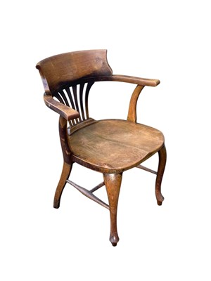 Lot 2166 - An early 20th century elm and beech open sided...