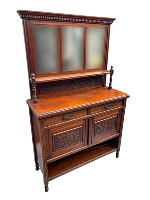Lot 2168 - A late Victorian carved mahogany mirror back...