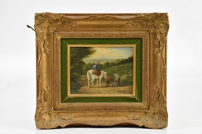 Lot 550 - R BUCKLEY; a Victorian style oil on board,...