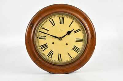 Lot 2361 - A 19th century oak cased station type wall...