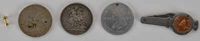 Lot 1754 - A Victoria 1889 silver crown, Jubilee head, a...