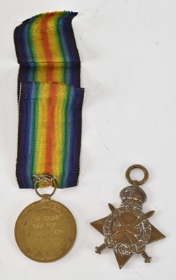 Lot 411 - A WWI medal duo comprising a Victory Medal and...