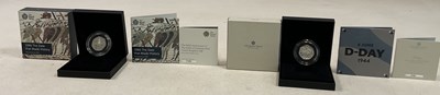 Lot 398 - ROYAL MINT; two 50p Silver Proof Piedfort...