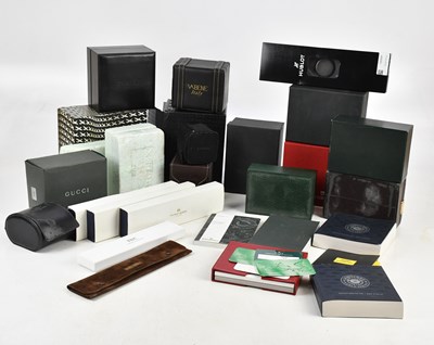 Lot 609 - A large collection of empty wristwatch boxes...