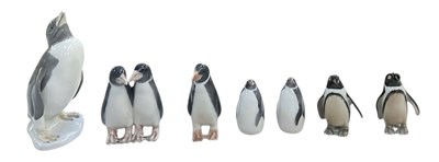 Lot 688 - ROYAL COPENHAGEN; six Danish porcelain figures...