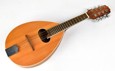 Lot 528 - A flat backed mandolin, length of back 32.5cm.