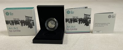 Lot 472 - ROYAL MINT; a 50p Silver Proof Piedfort Coin...