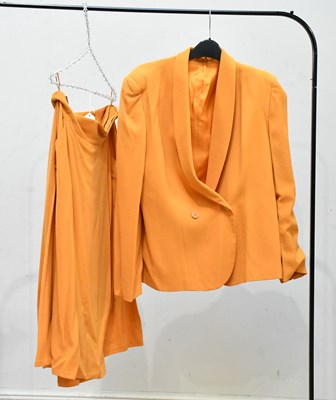Lot 740 - CHRISTIAN DIOR; a 1970s mustard 100% wool two...