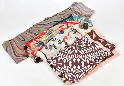 Lot 700 - PAUL SMITH; a 100% silk multicoloured striped...