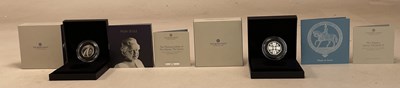 Lot 435 - ROYAL MINT; two 2022 50p Silver Proof Piedfort...