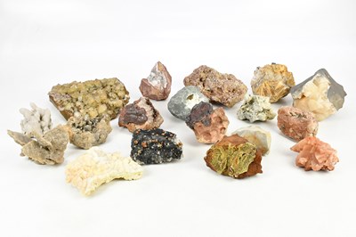 Lot 2290 - MINERALOGY; a collection of seventeen mineral...