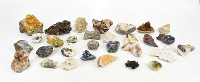 Lot 2292 - MINERALOGY; a collection of thirty mineral...