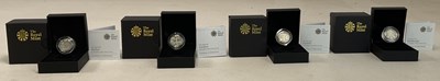 Lot 412 - ROYAL MINT; four £1 Silver Proof Piedfort...